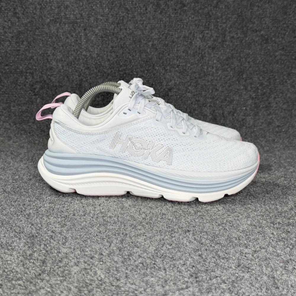 Hoka Gaviota 5 Running Shoes Women's 9 Sea Ice Pink Twilight Athletic Sneakers
